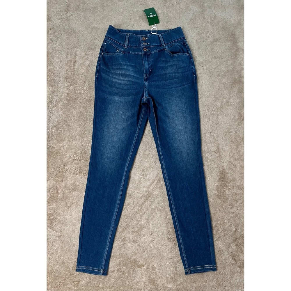 HALARA Dark Blue High-Waist Skinny Jeggings